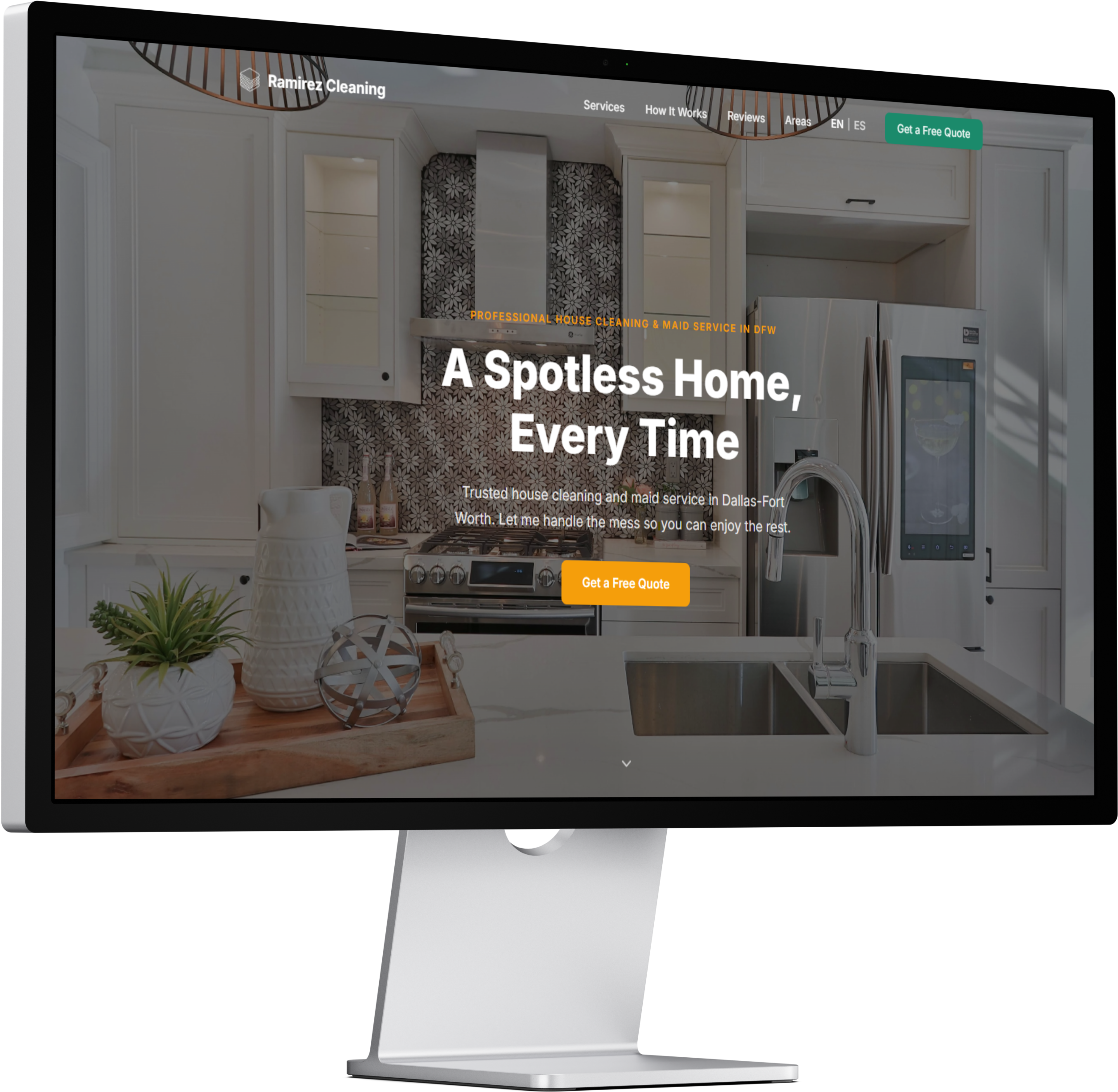 Ramirez Cleaning desktop mockup