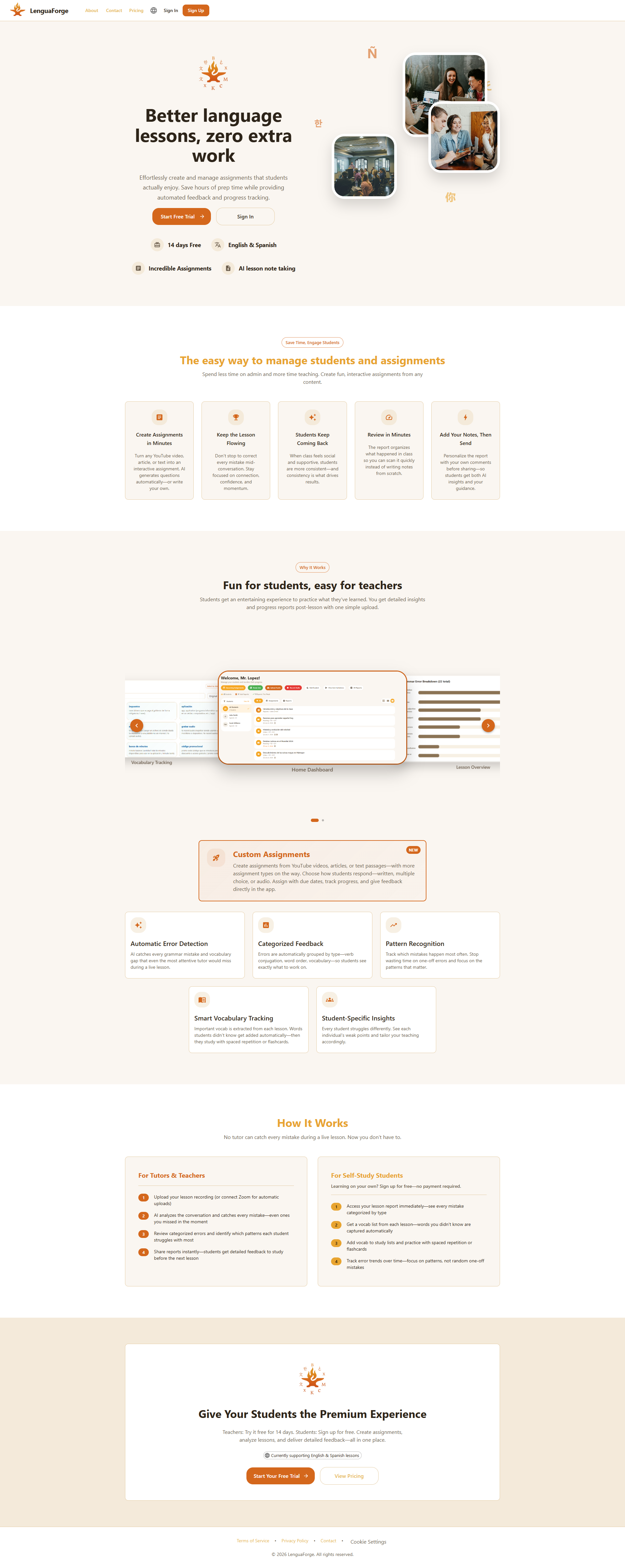 Lengua Forge full page screenshot