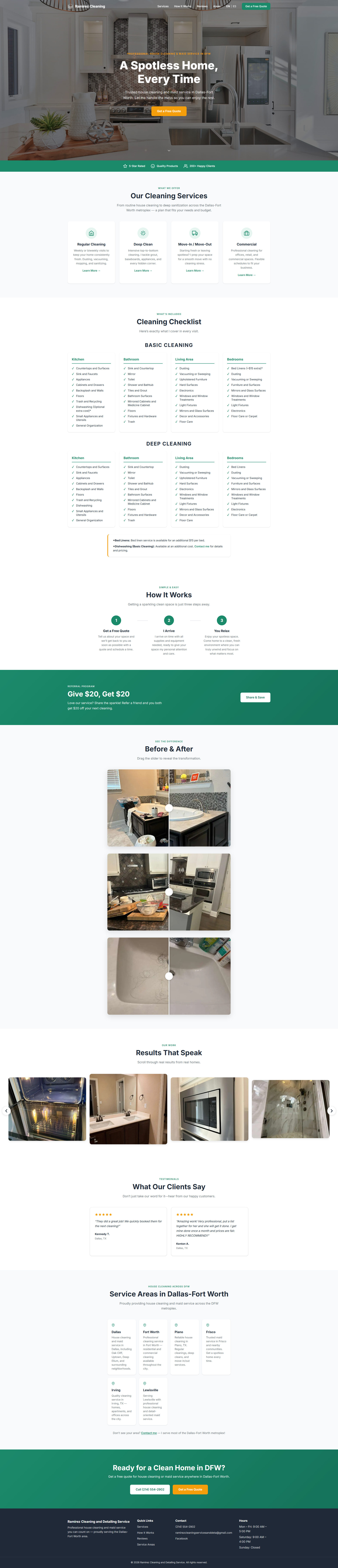 Ramirez Cleaning full page screenshot