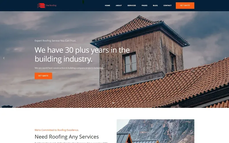 Roofing website project